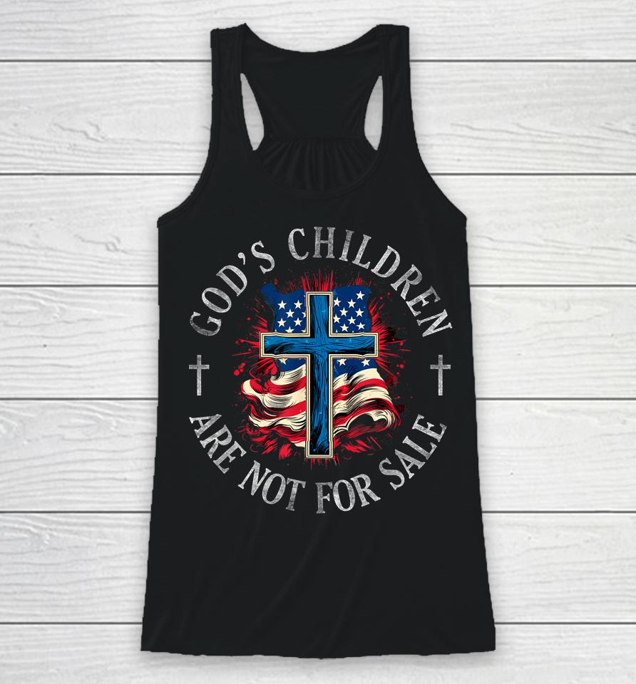 God's Children Are Not For Sale Shirt Cross Christian Racerback Tank
