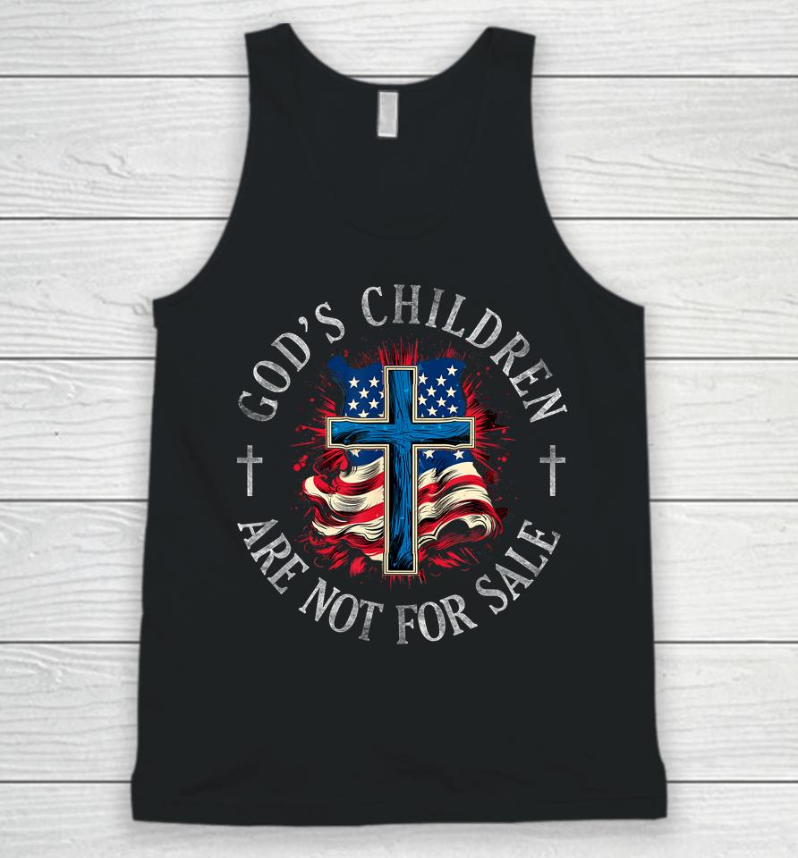 God's Children Are Not For Sale Shirt Cross Christian Unisex Tank Top