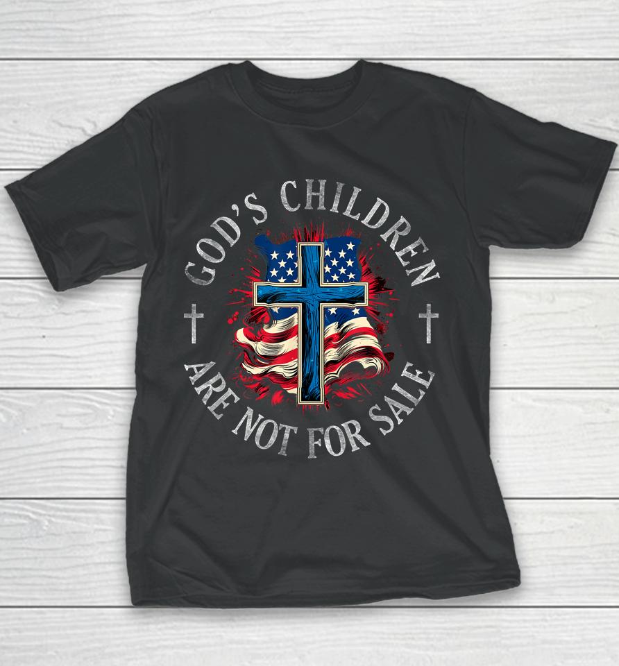 God's Children Are Not For Sale Shirt Cross Christian Youth T-Shirt