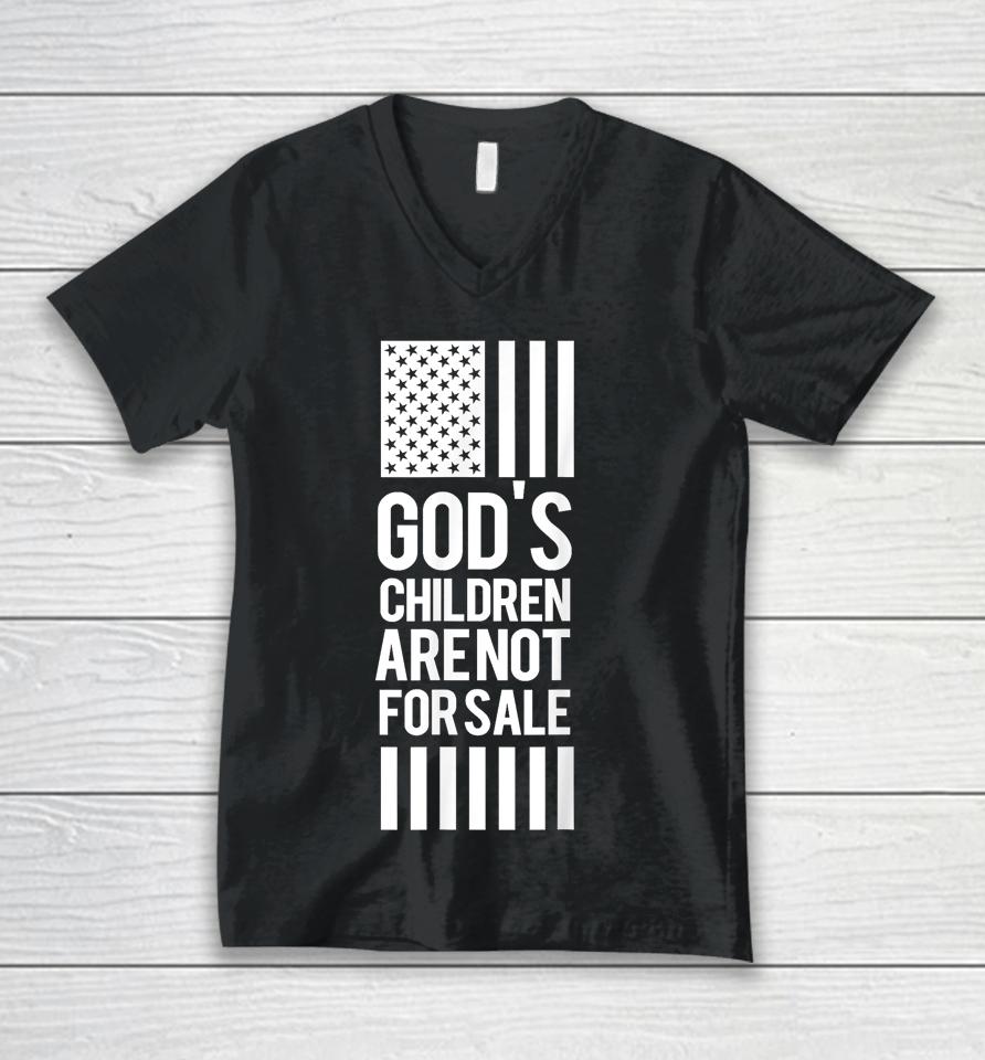 God's Children Are Not For Sale Unisex V-Neck T-Shirt