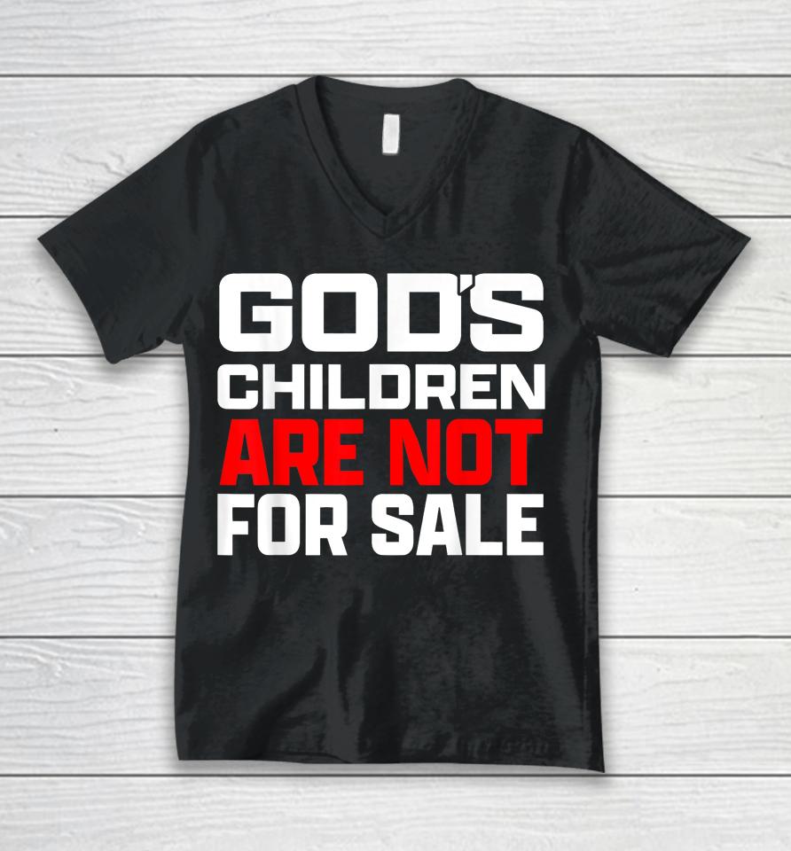 God's Children Are Not For Sale Unisex V-Neck T-Shirt