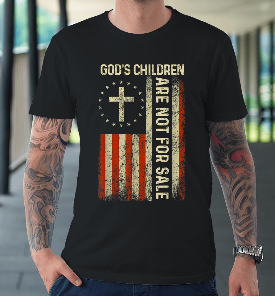 God's Children Are Not For Sale Usa Flag Premium T-Shirt