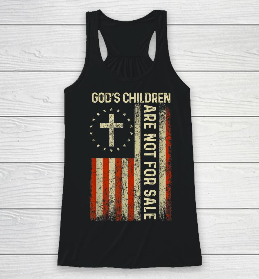 God's Children Are Not For Sale Usa Flag Racerback Tank