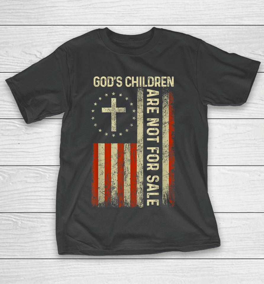 God's Children Are Not For Sale Usa Flag T-Shirt