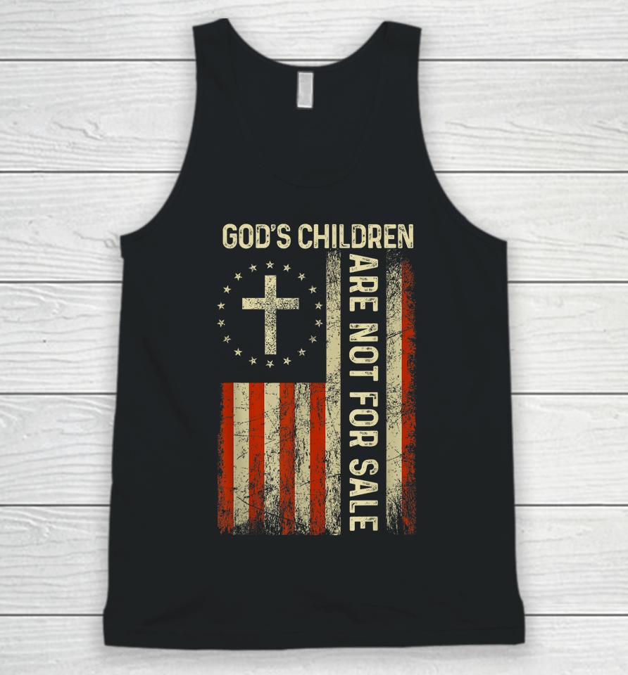 God's Children Are Not For Sale Usa Flag Unisex Tank Top