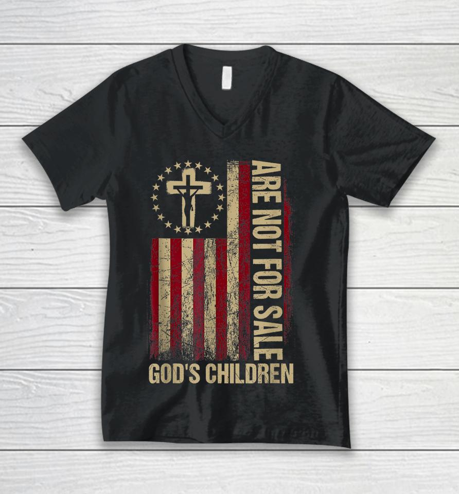 God's Children Are Not For Sale Vintage God's Children Usa Unisex V-Neck T-Shirt