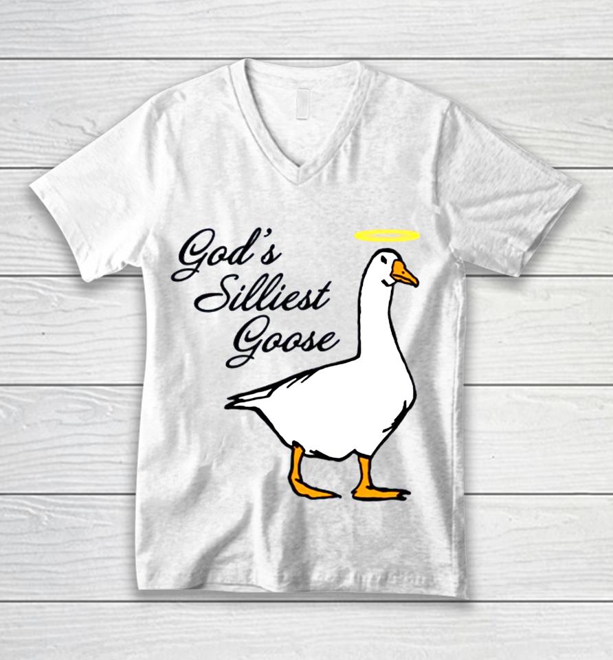 God's Silliest Goose Unisex V-Neck T-Shirt