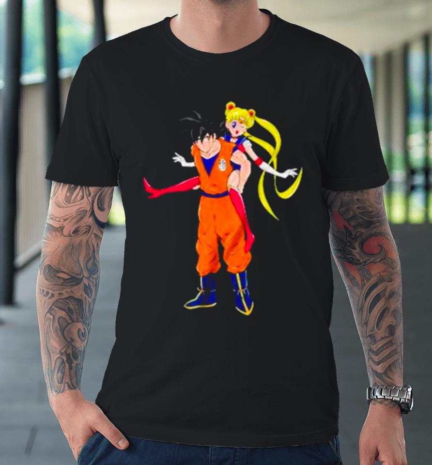 Goku X Usagi Sailor Moon Premium T-Shirt