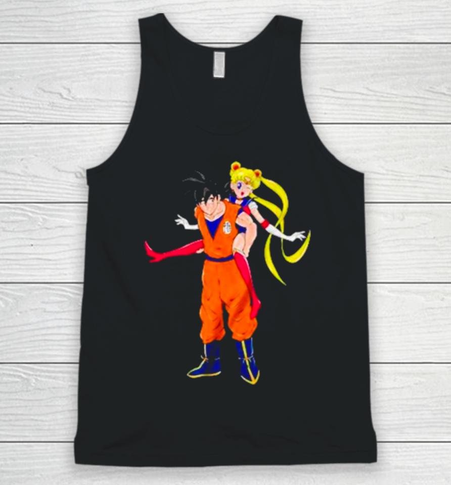 Goku X Usagi Sailor Moon Unisex Tank Top
