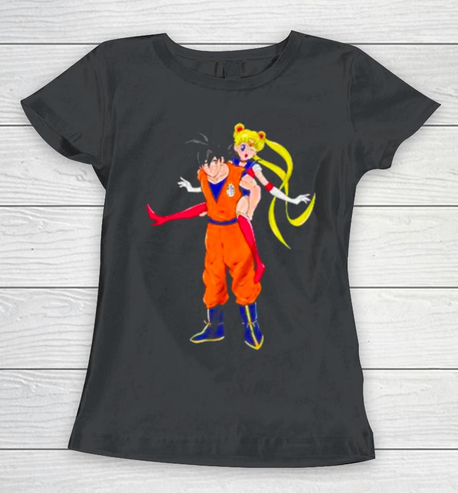 Goku X Usagi Sailor Moon Women T-Shirt