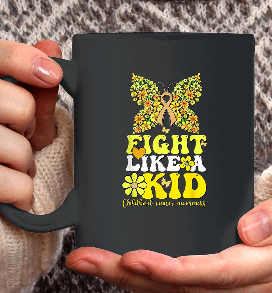 Gold Ribbon Fight Like Kids For Childhood Cancer Awareness Coffee Mug