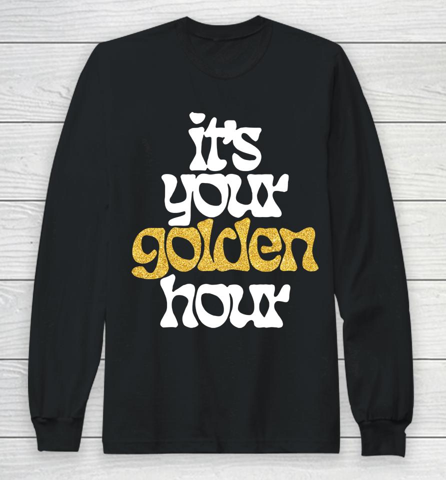 Golden Hour Gold Shimmer Ink Long Sleeve T-Shirt