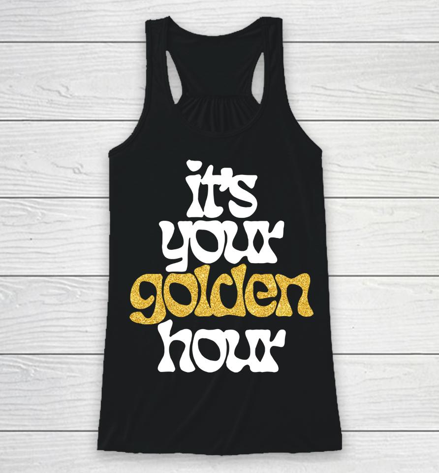 Golden Hour Gold Shimmer Ink Racerback Tank
