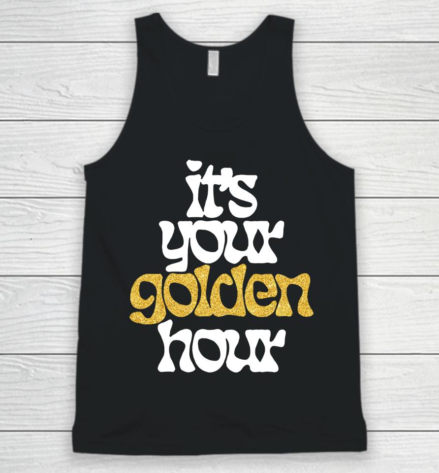 Golden Hour Gold Shimmer Ink Unisex Tank Top