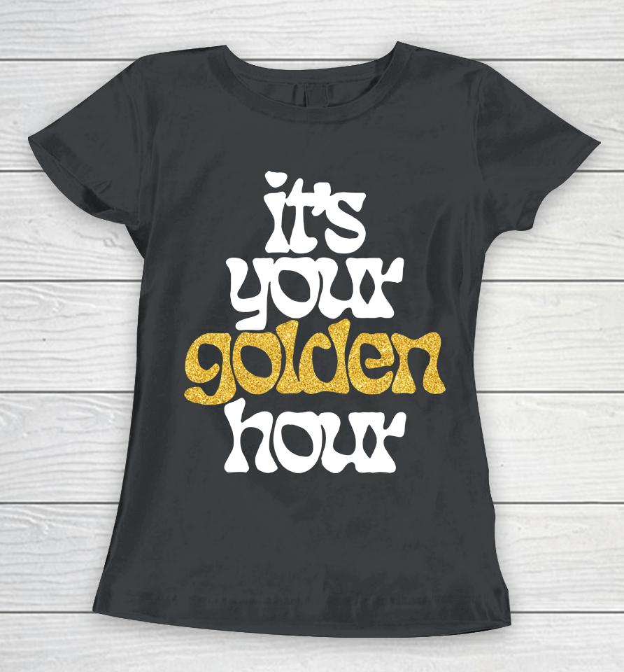 Golden Hour Gold Shimmer Ink Women T-Shirt