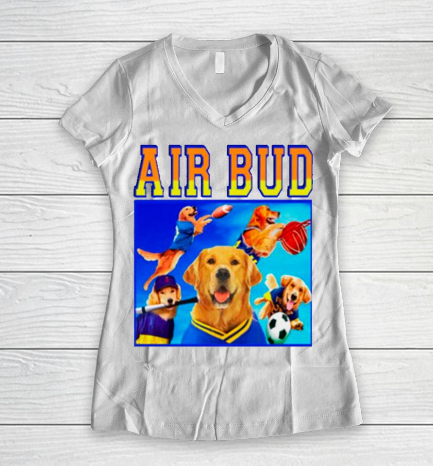 Golden Retriever Air Bud Women V-Neck T-Shirt