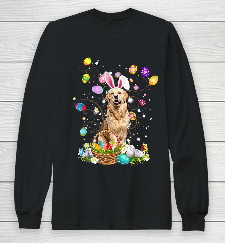 Golden Retriever Dog Ear Easter Day Long Sleeve T-Shirt