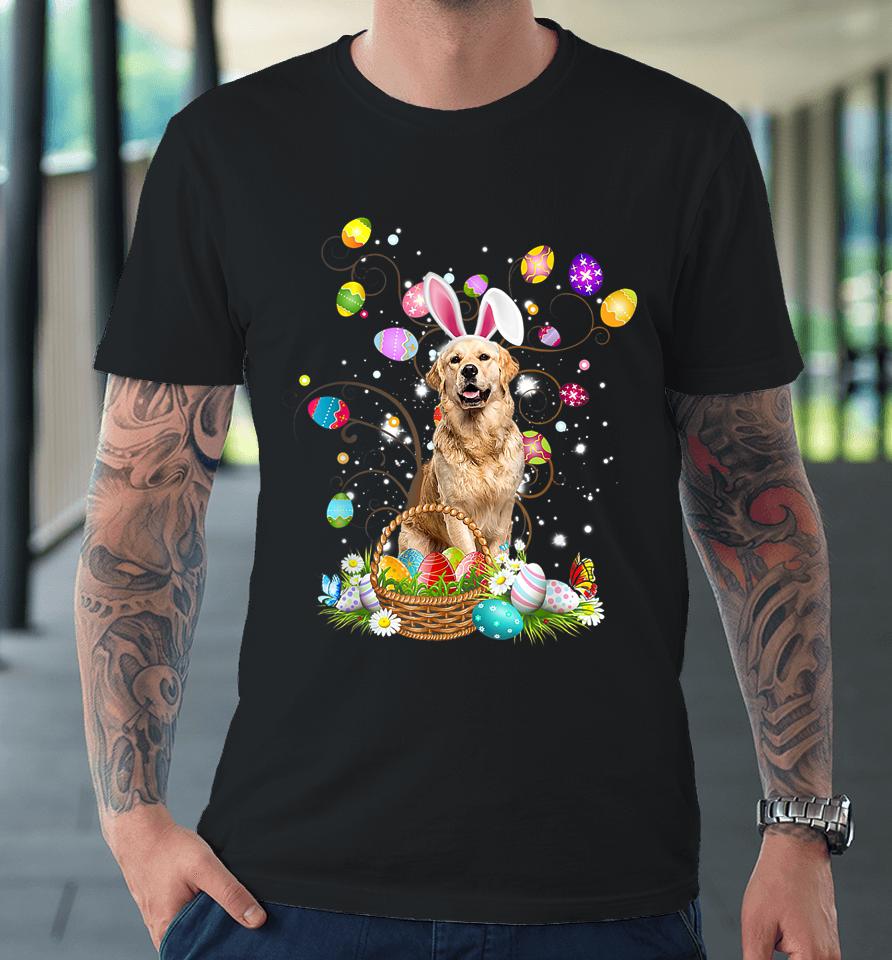 Golden Retriever Dog Ear Easter Day Premium T-Shirt