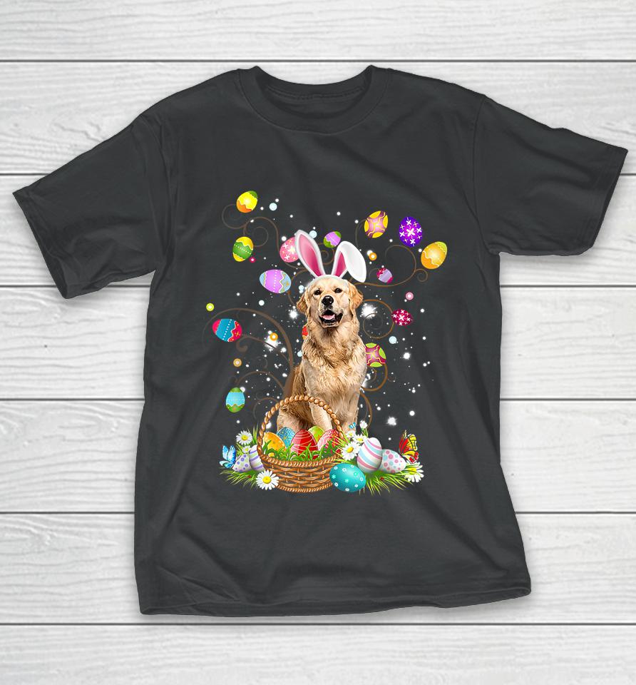 Golden Retriever Dog Ear Easter Day T-Shirt