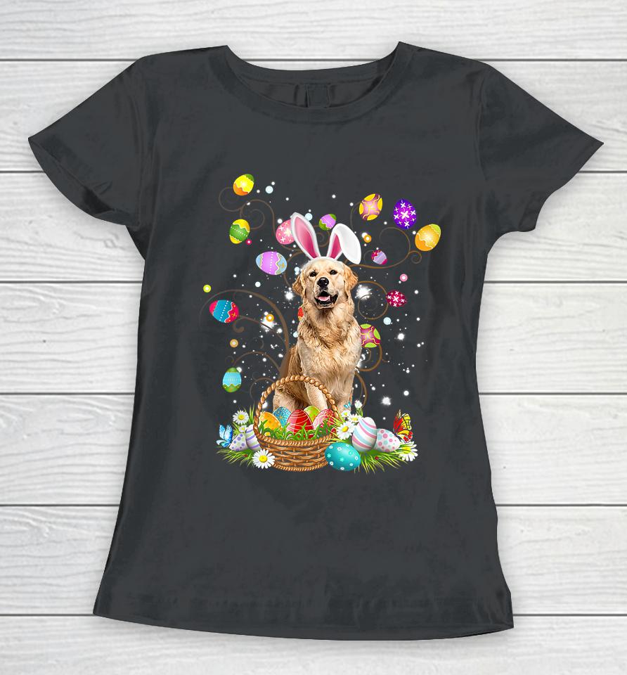 Golden Retriever Dog Ear Easter Day Women T-Shirt