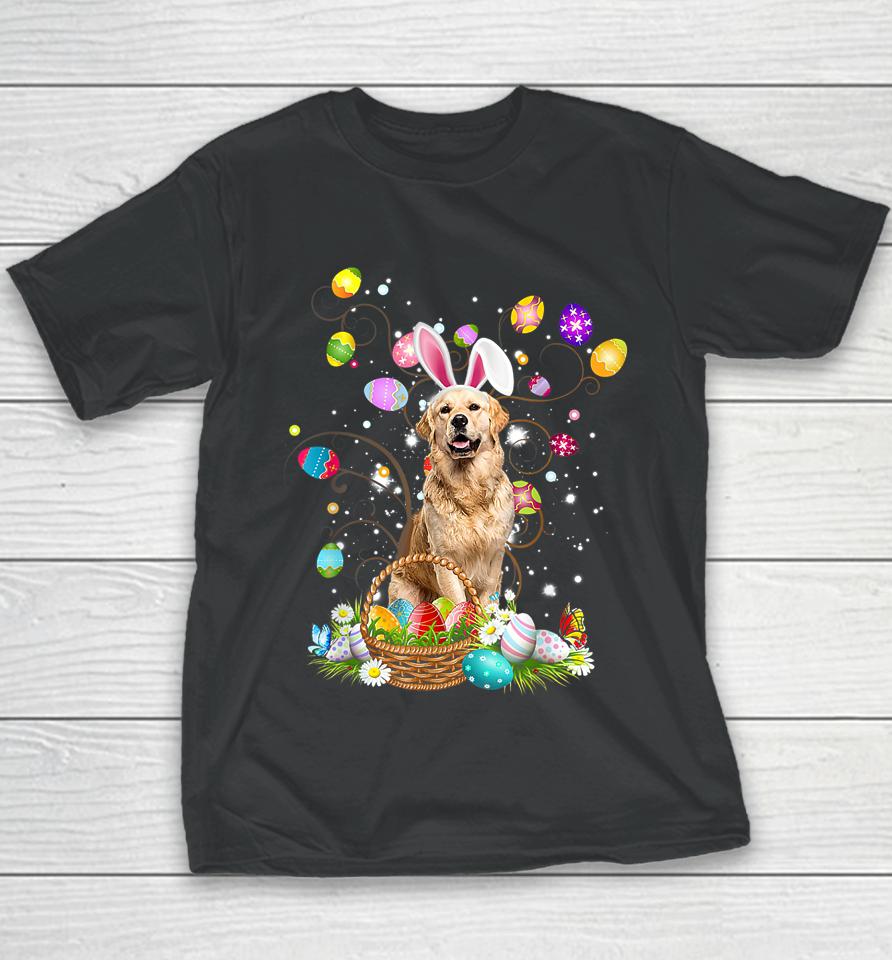 Golden Retriever Dog Ear Easter Day Youth T-Shirt