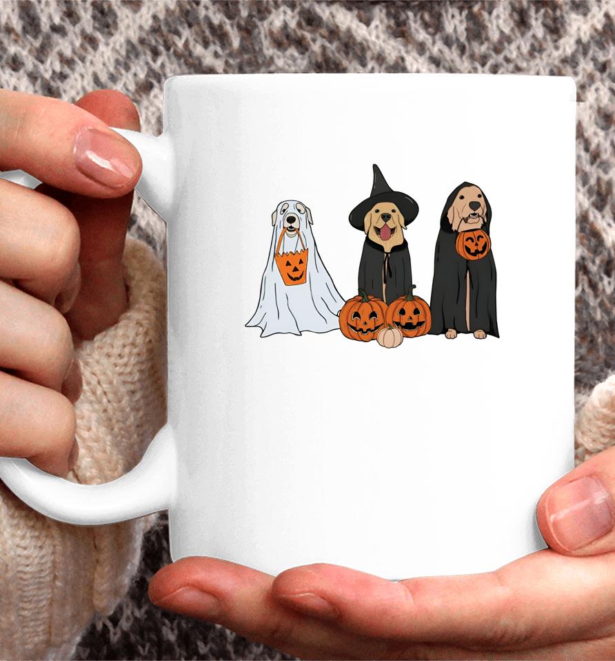 Golden Retriever Ghost Halloween Trick Or Treat Dog Lovers Coffee Mug