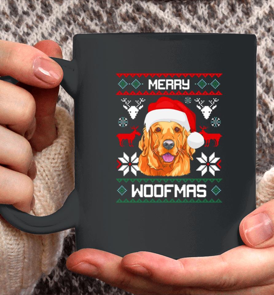 Golden Retriever Merry Woofmas Christmas Goldie Dog Coffee Mug