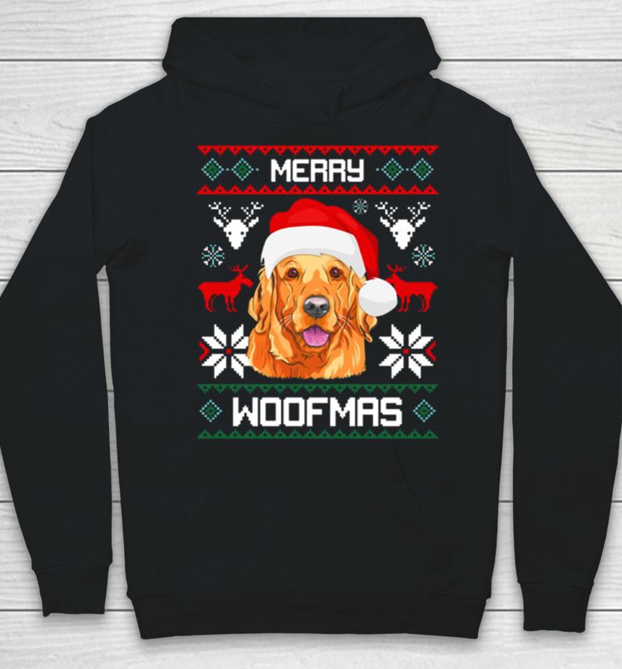 Golden Retriever Merry Woofmas Christmas Goldie Dog Hoodie
