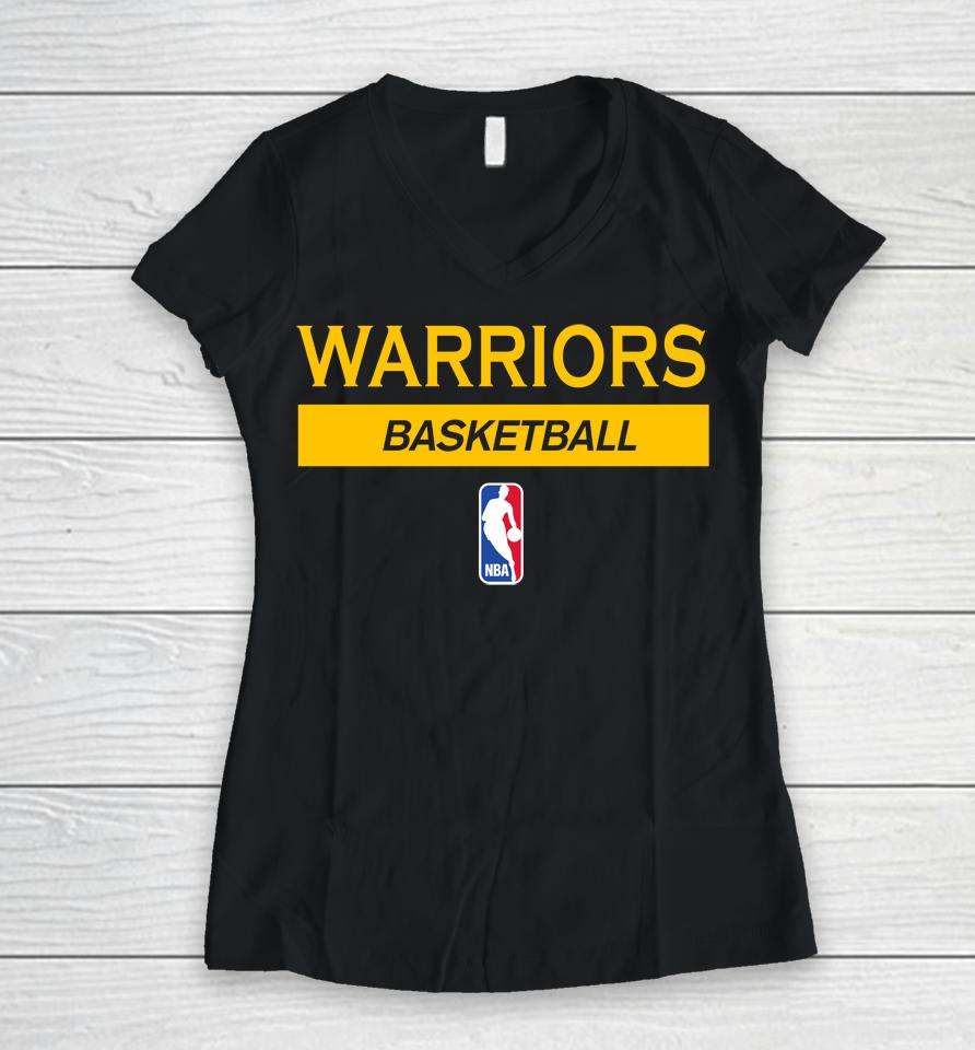 Golden State Warriors 2022:23 Legend On-Court Practice Performance Women V-Neck T-Shirt