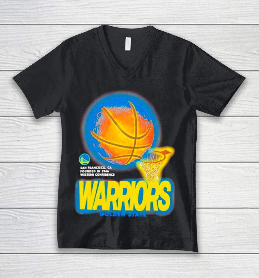 Golden State Warriors Basketball Net Nba Vintage Unisex V-Neck T-Shirt
