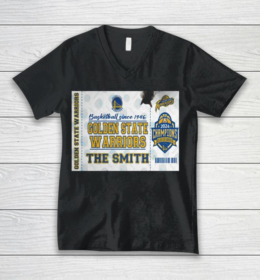 Golden State Warriors Basketball Since 1946 2024 Champions Unisex V-Neck T-Shirt