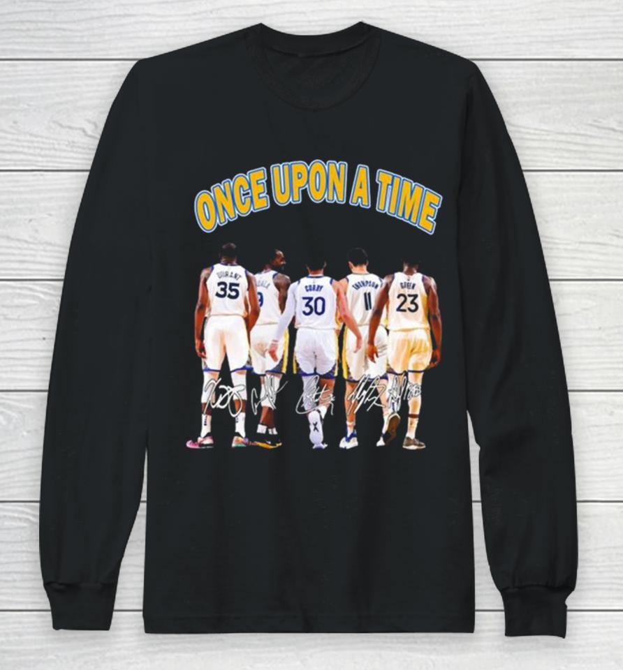 Golden State Warriors Once Upon A Time Signatures Shirtshirts Long Sleeve T-Shirt