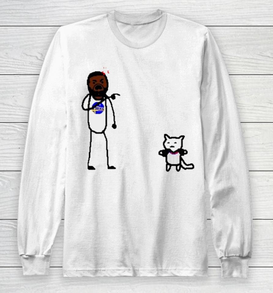 Golden State Warriors Paint Cat Draymond Mean Long Sleeve T-Shirt