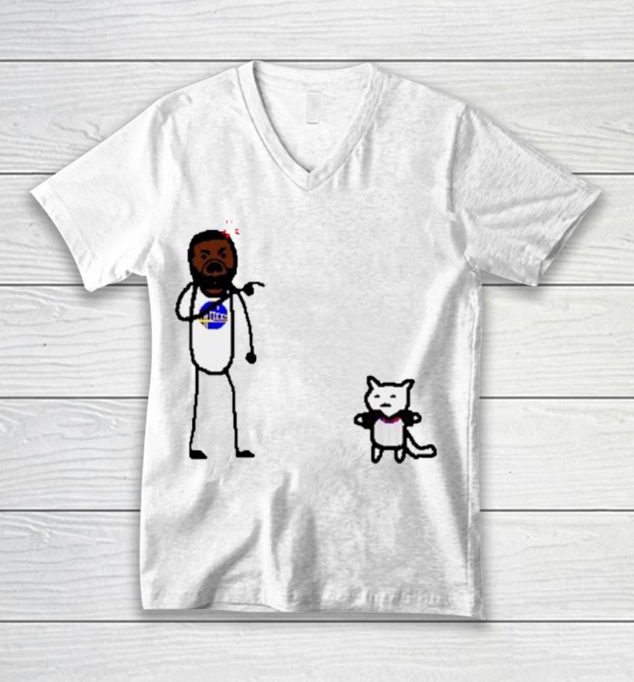 Golden State Warriors Paint Cat Draymond Mean Unisex V-Neck T-Shirt