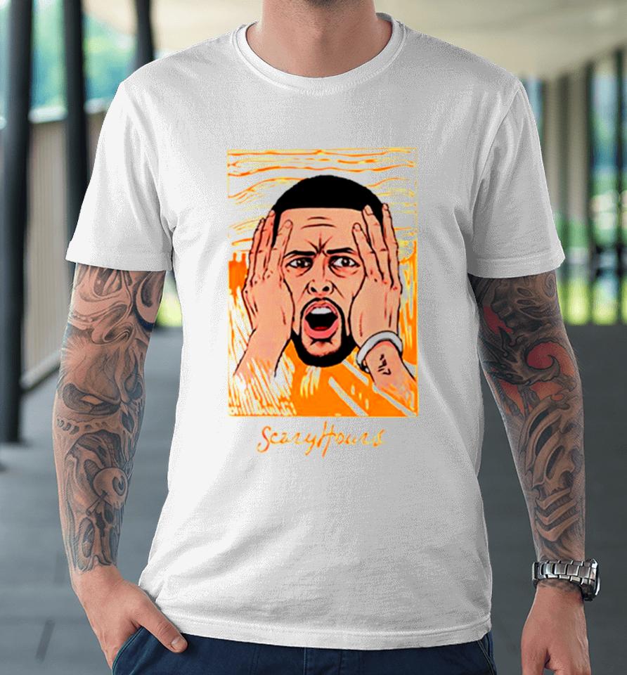 Golden State Warriors Stephen Curry Scary Hours Premium T-Shirt