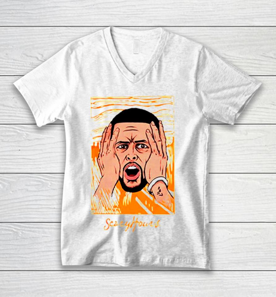 Golden State Warriors Stephen Curry Scary Hours Unisex V-Neck T-Shirt