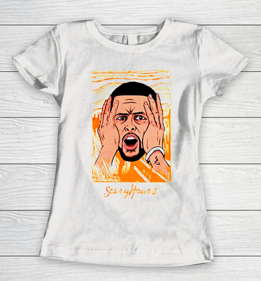Golden State Warriors Stephen Curry Scary Hours Women T-Shirt