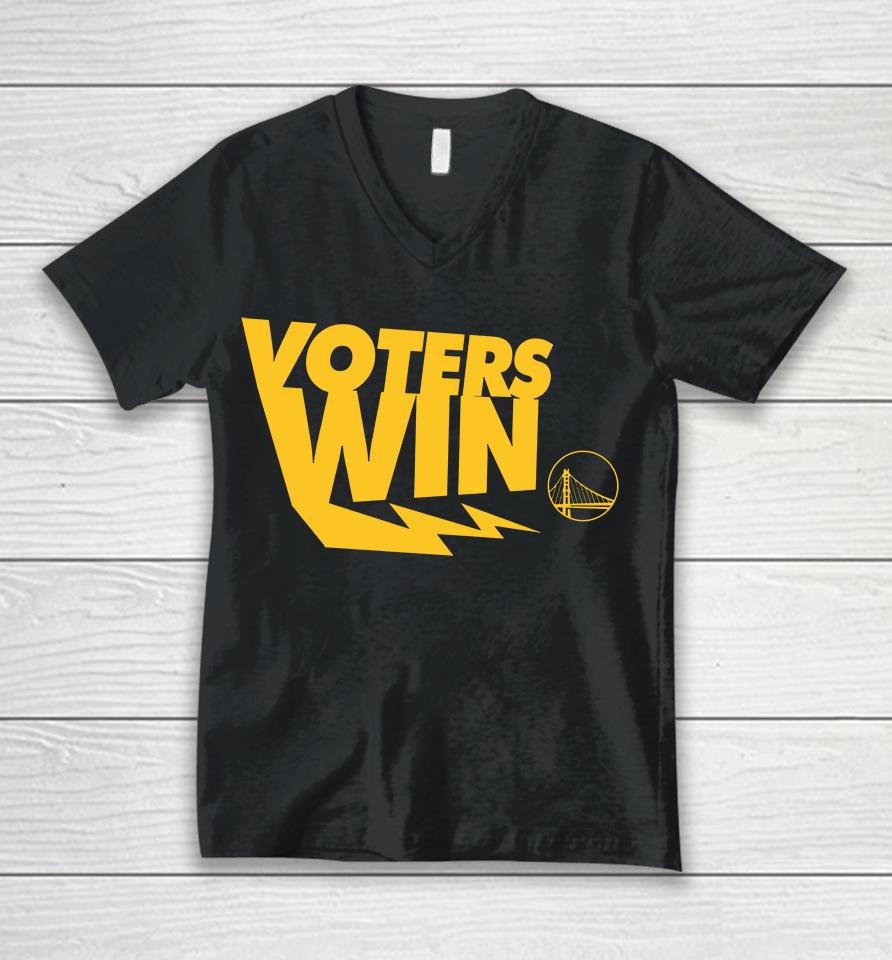 Golden State Warriors Voters Win Unisex V-Neck T-Shirt