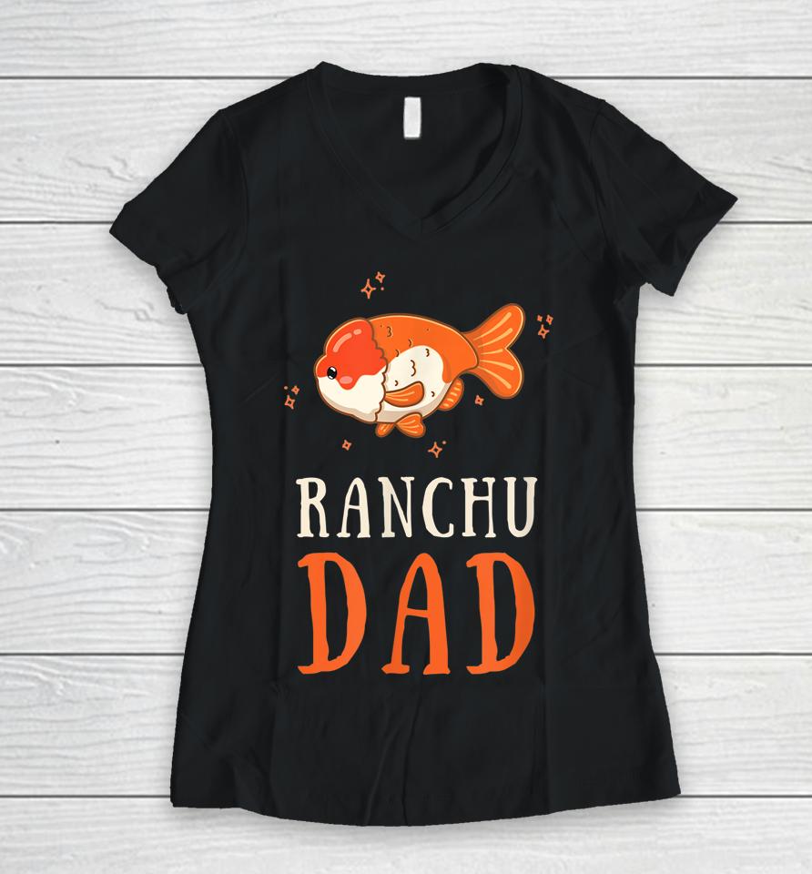 Goldfish Ranchu Dad Women V-Neck T-Shirt