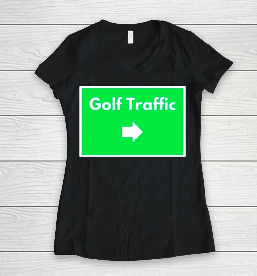 Golf Traffic Golf Week Masters Women V-Neck T-Shirt
