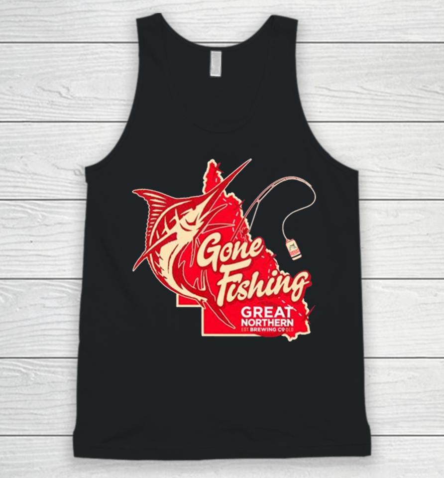 Gone Fishing Great Northern Unisex Tank Top
