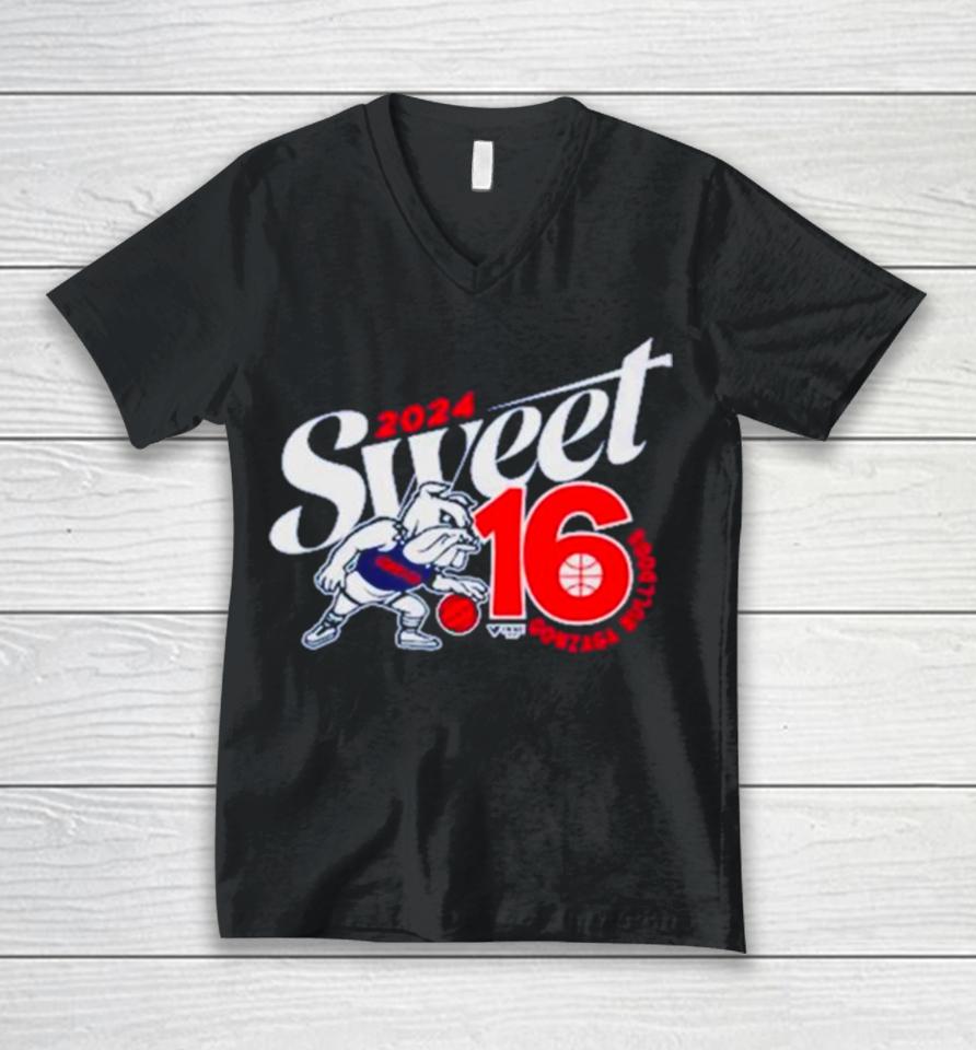 Gonzaga Bulldogs 2024 Ncaa March Madness Sweet 16 Vintage Unisex V-Neck T-Shirt