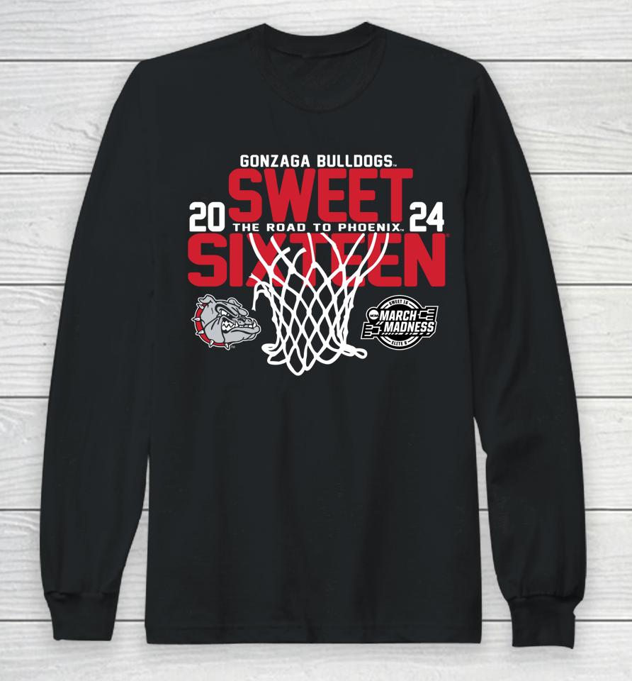 Gonzaga Bulldogs Sweet 16 2024 March Madness Basketball Long Sleeve T-Shirt