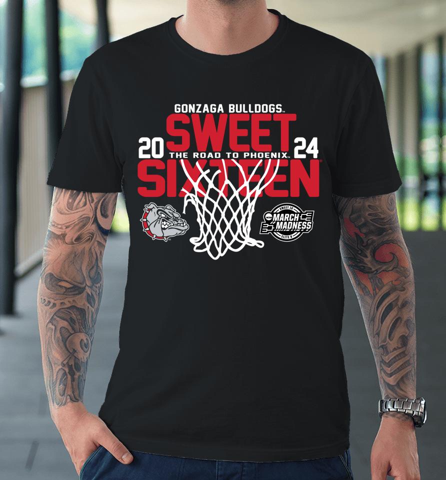 Gonzaga Bulldogs Sweet 16 2024 March Madness Basketball Premium T-Shirt