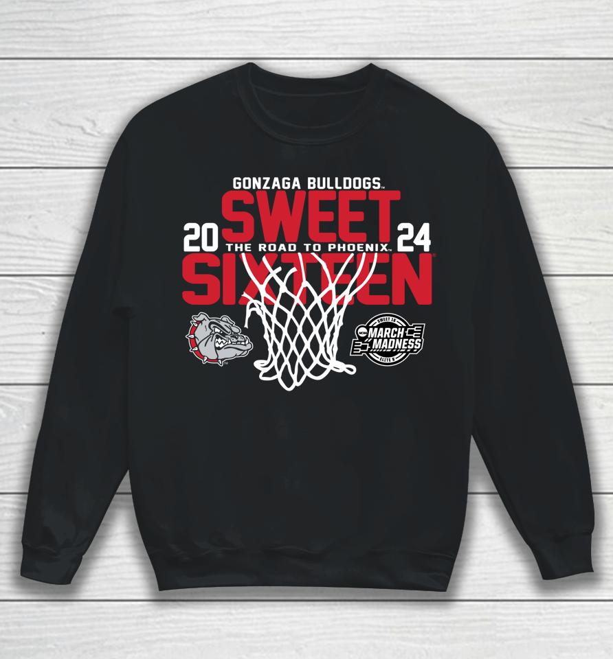 Gonzaga Bulldogs Sweet 16 2024 March Madness Basketball Sweatshirt