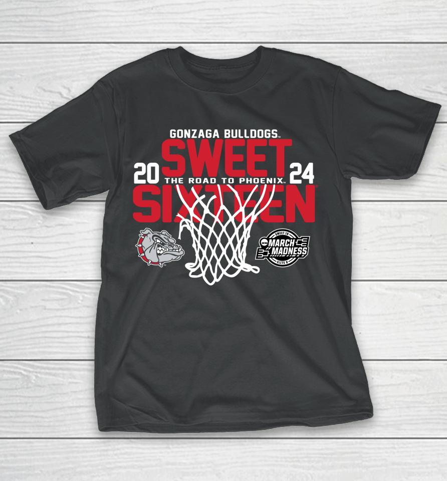 Gonzaga Bulldogs Sweet 16 2024 March Madness Basketball T-Shirt