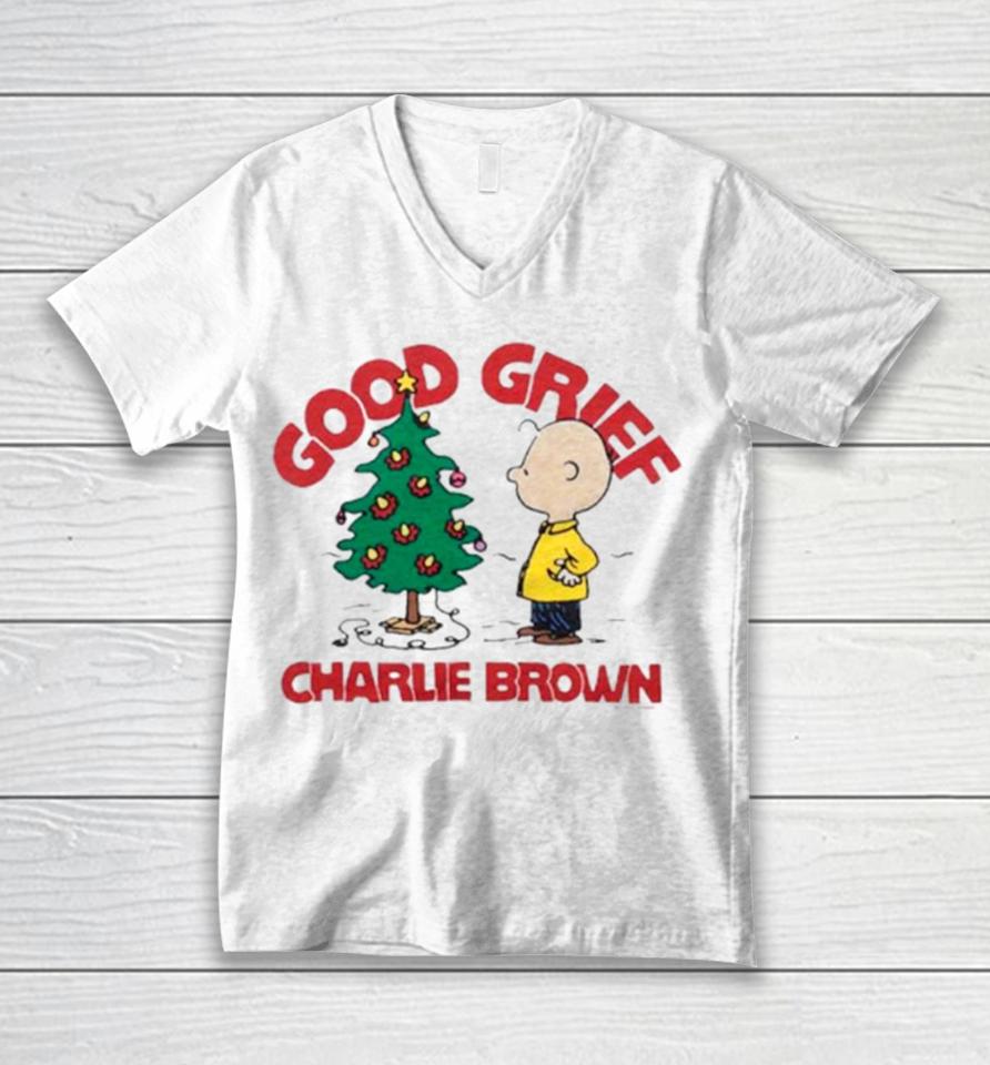 Good Grief Charlie Brown Merry Christmas Unisex V-Neck T-Shirt