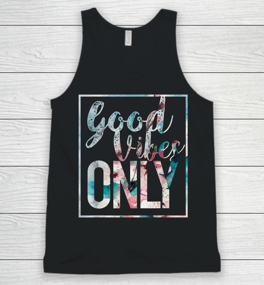 Good Vibes Only Flower Vintage Unisex Tank Top