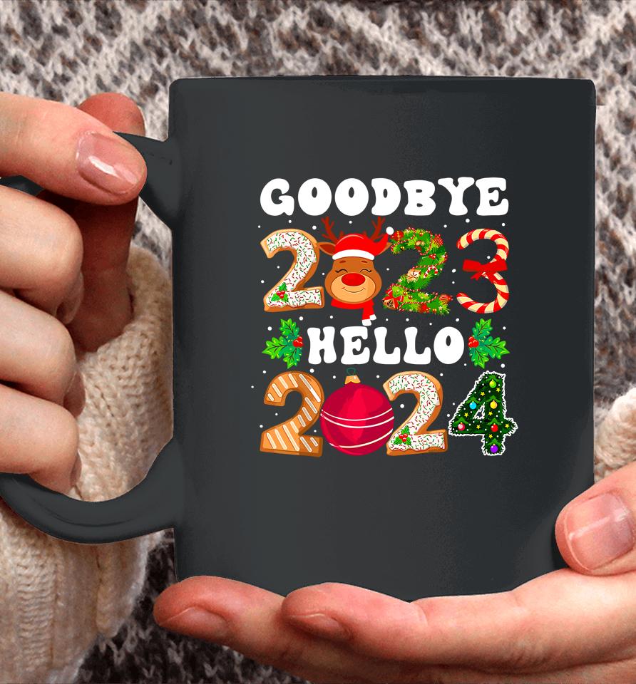 Goodbye 2023 Hello 2024 Happy New Year Funny Christmas Xmas Coffee Mug