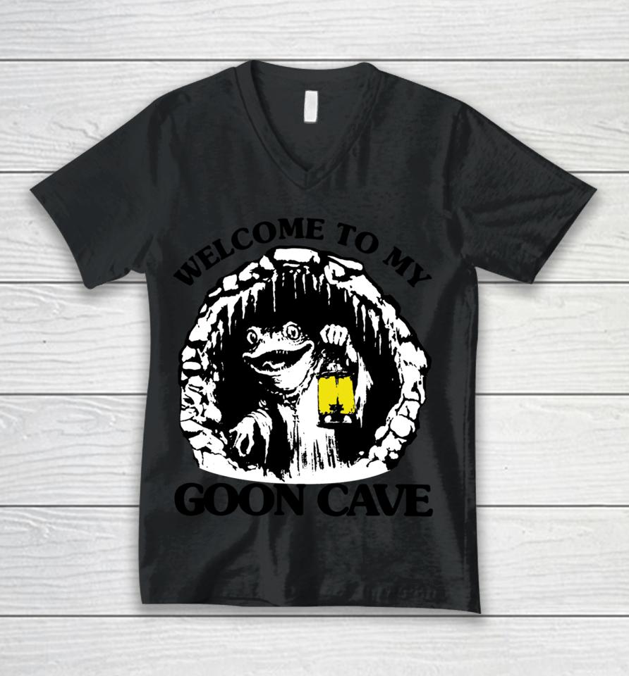 Goodshirts Welcome To My Goon Cave Unisex V-Neck T-Shirt